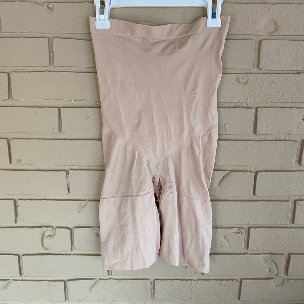 Spanx Shapewear Women Tummy Control High-Waisted Power Short Beige Size XL